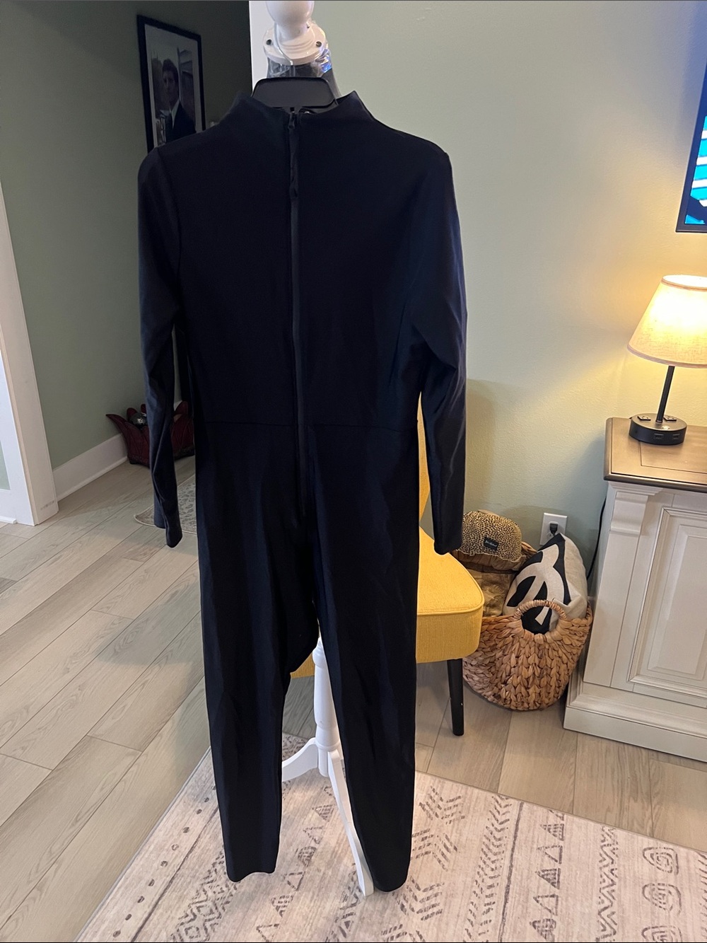 Good American Black jumpsuit with Branded Neck Label so beautiful